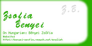 zsofia benyei business card