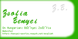 zsofia benyei business card